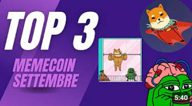 Top 3 MEMECOIN da comprare a SETTEMBRE 2024