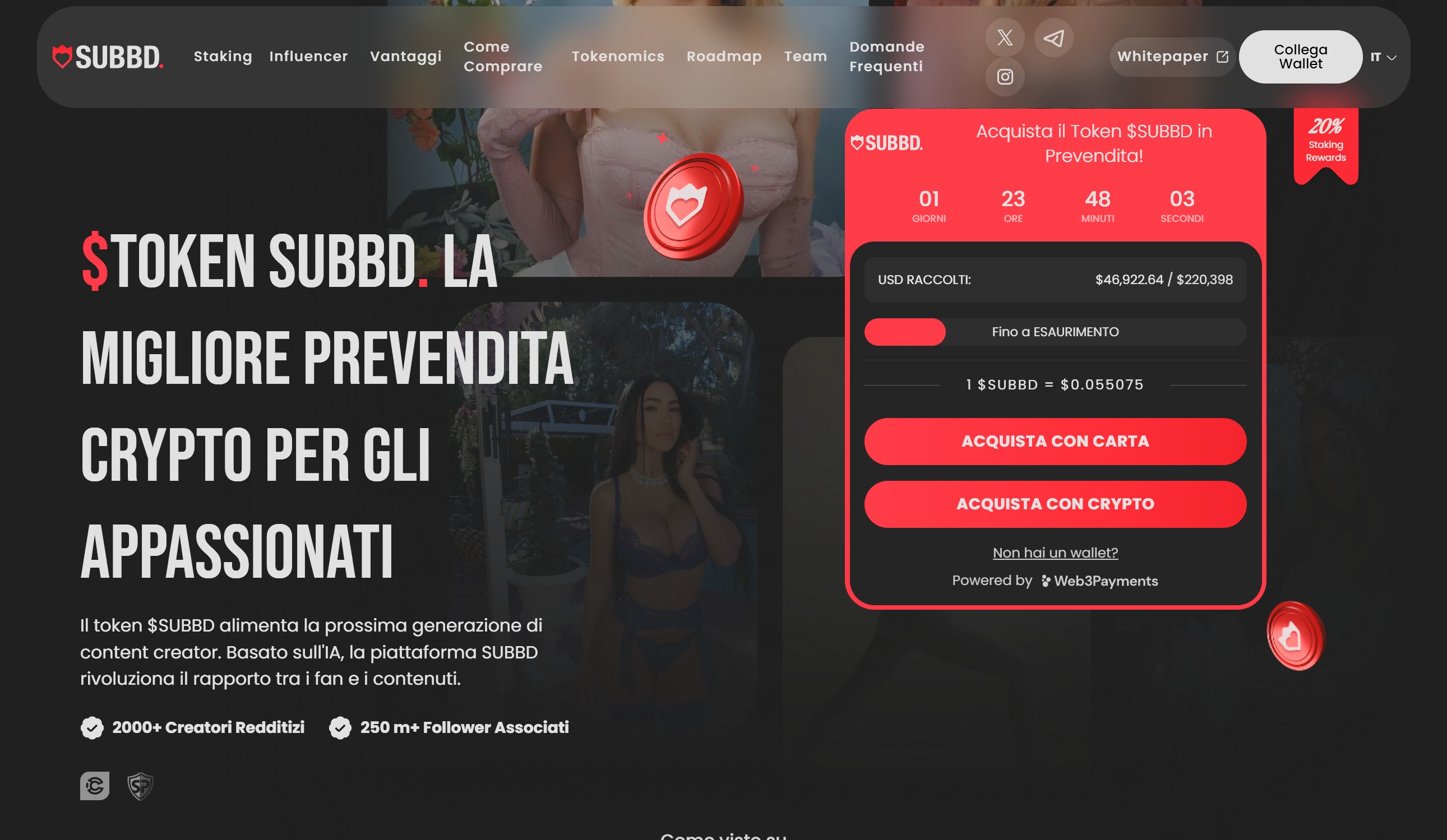 SUBBD è la nuova piattaforma crypto che rivoluziona la creazione di contenuti