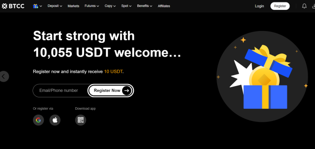BTCC - Accesso diretto a futures, spot e asset crypto per gli investimenti