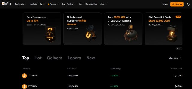 BloFin tra le migliori piattaforme per il trading crypto con leva