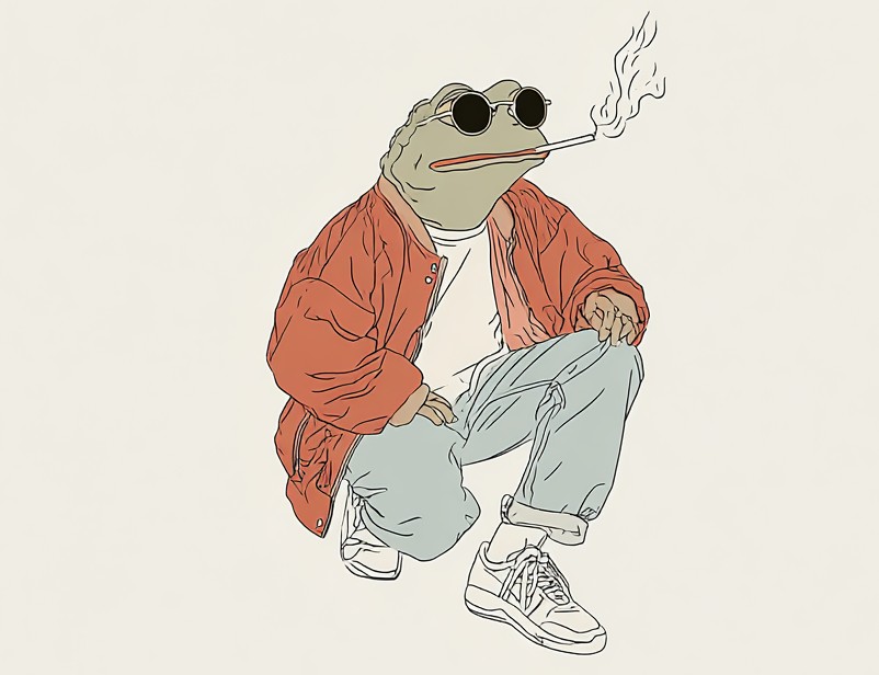 Immagine pop art che riproduce la rana avatar di WEPE