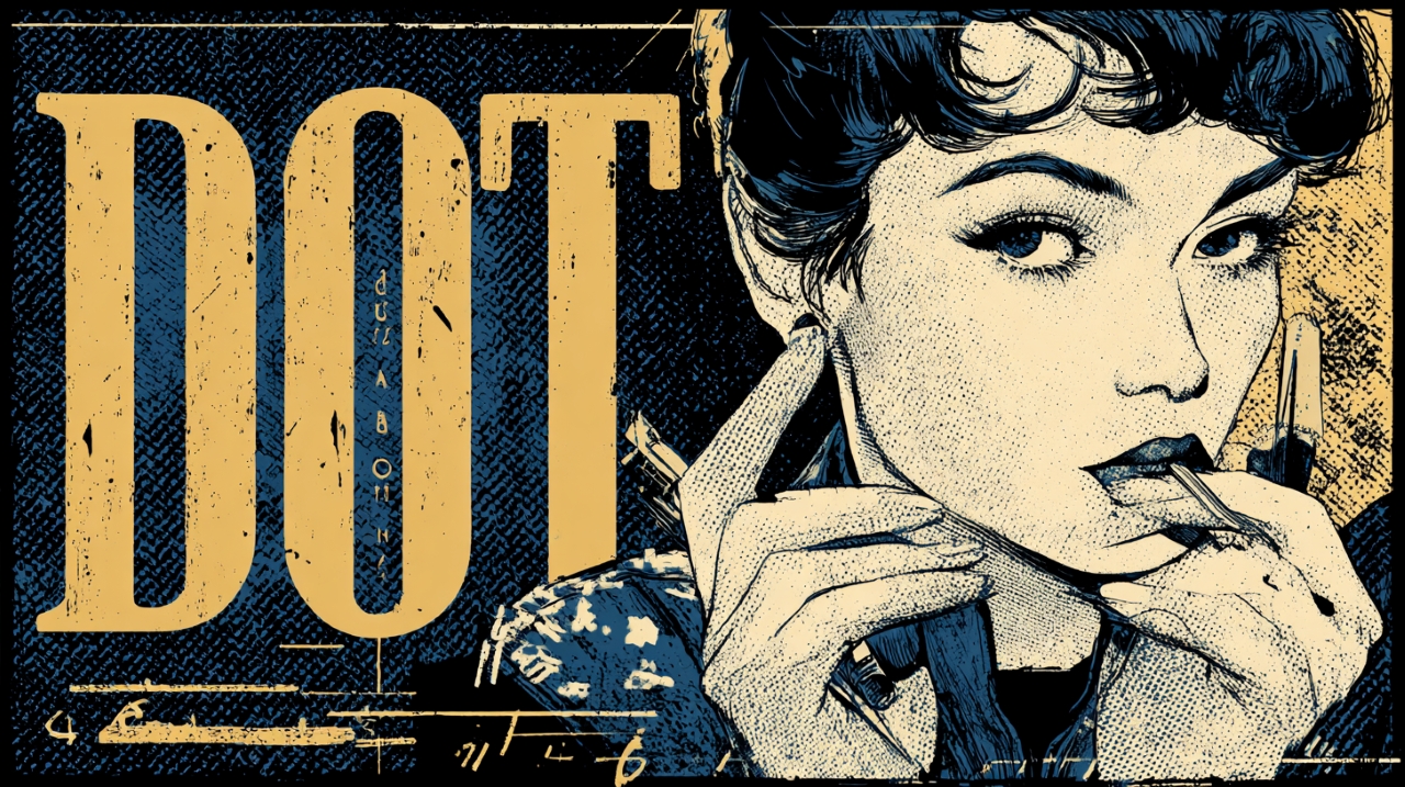 Immagine concettuale con un volto femminile e la scritta DOT