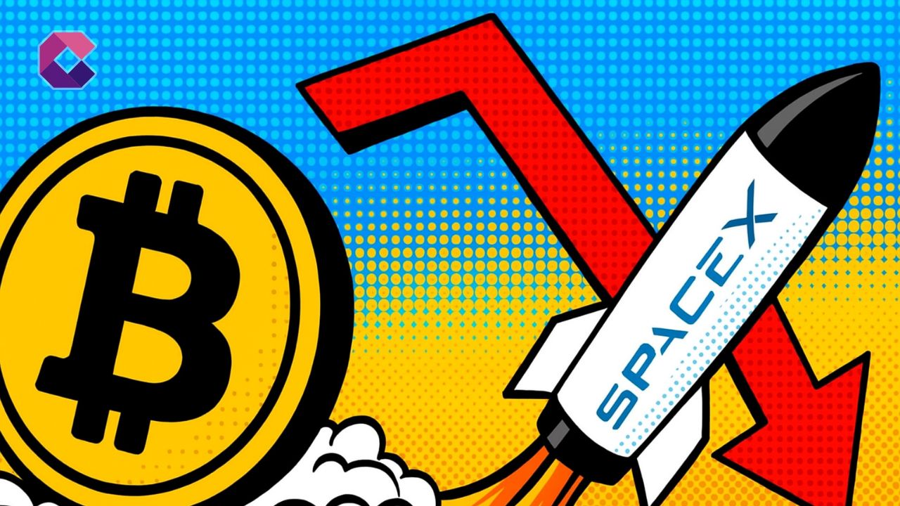 Previsioni Bitcoin - Illustrazione in stile pop art
