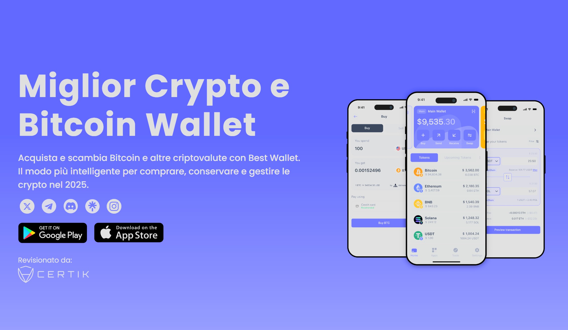 Immagine promozionale estrapolata dal sito ufficiale di Best Wallet