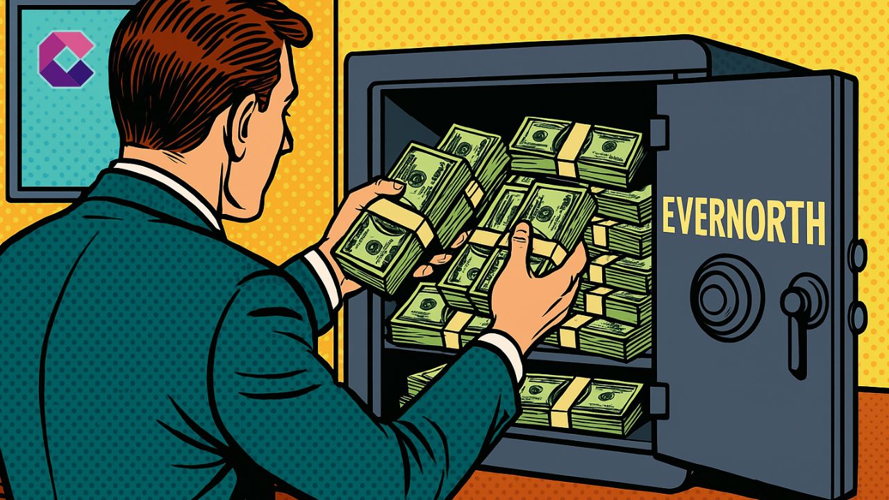 Immagie di un uomo che mette delle mazzette di dollari dentro una cassaforte