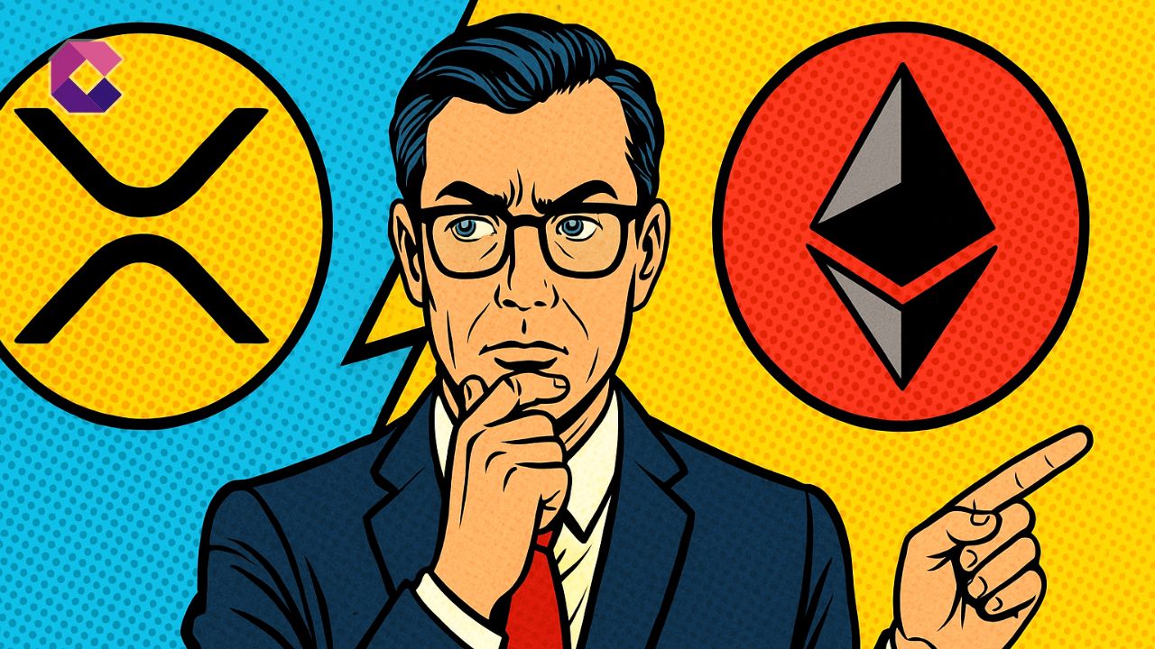 Ripple -vs- Ethereum - Illustrazione in stile pop art - Cryptonews Italia