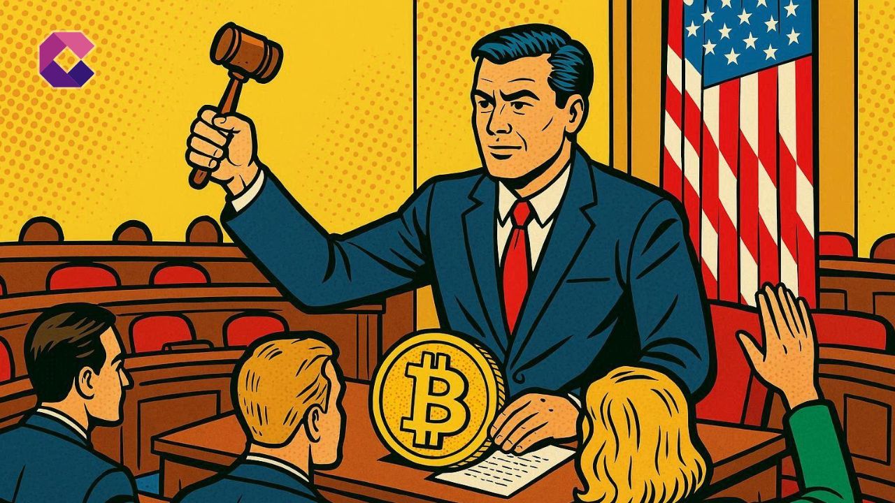 Immagine in stile pop art per la copertina di un articolo sulle criptovalute