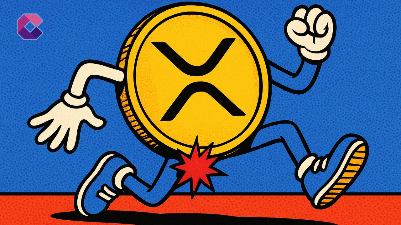 Immagine di un token crypto XRP che corre