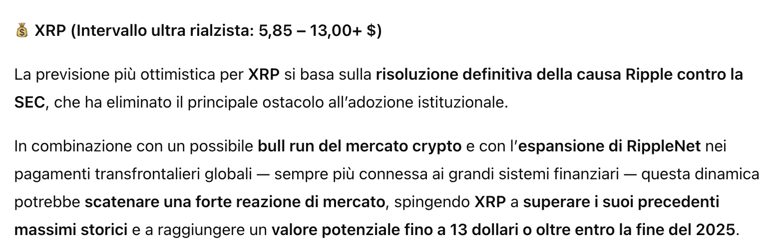L'AI prevede il prezzo di XRP