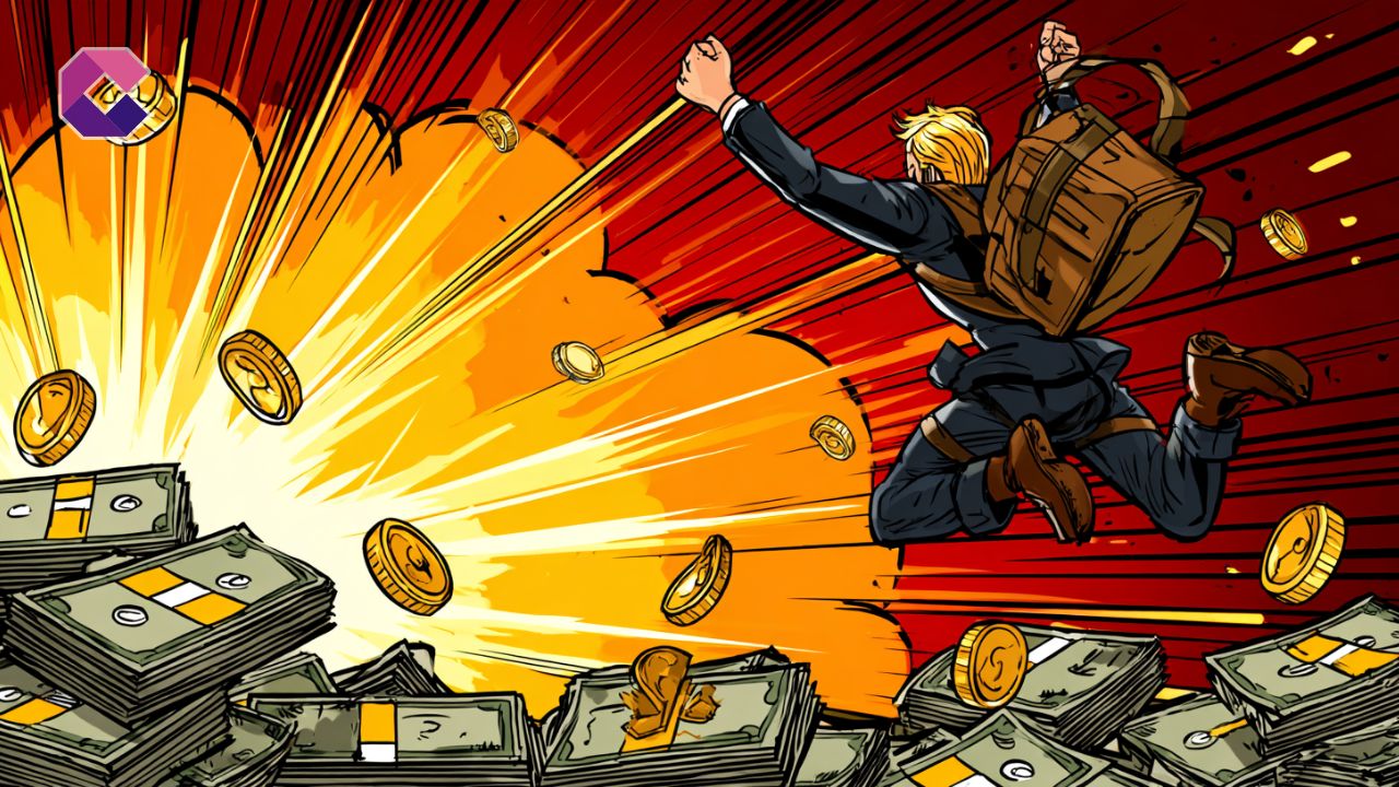 Immagine in stile pop art per la copertina di un articolo sulle criptovalute