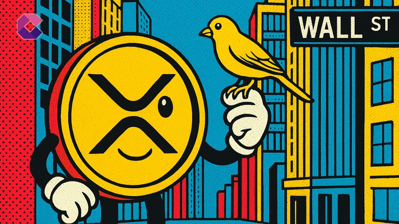 Immagine di un token crypto che tiene in mano un canarino