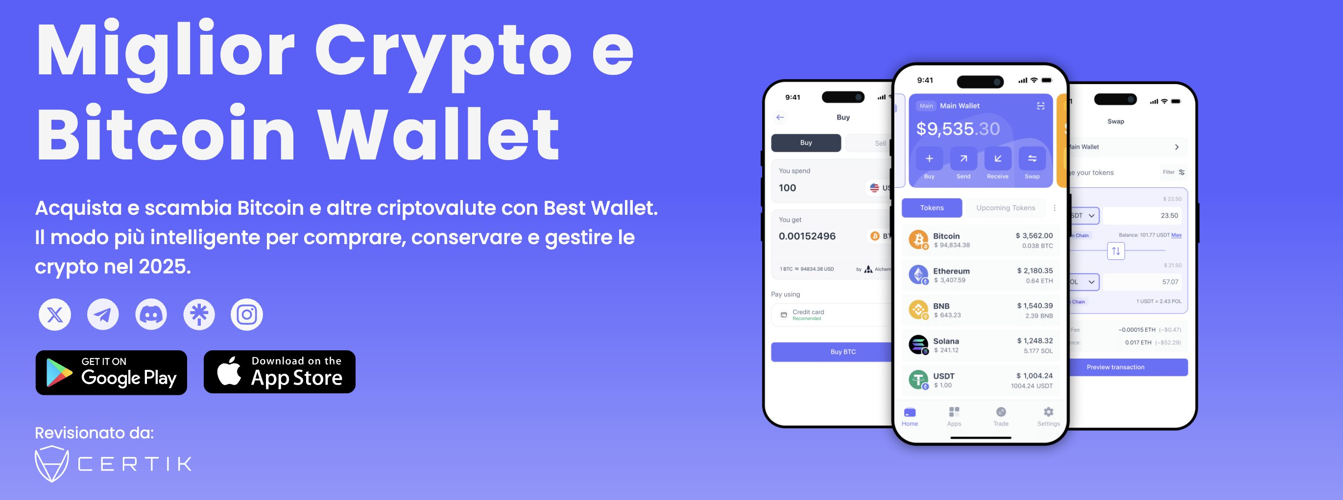 Best Wallet, l'app per gestire numerosi token