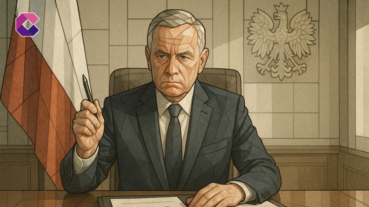 Legge crypto Polonia - Illustrazione pop art - Cryptonews Italia