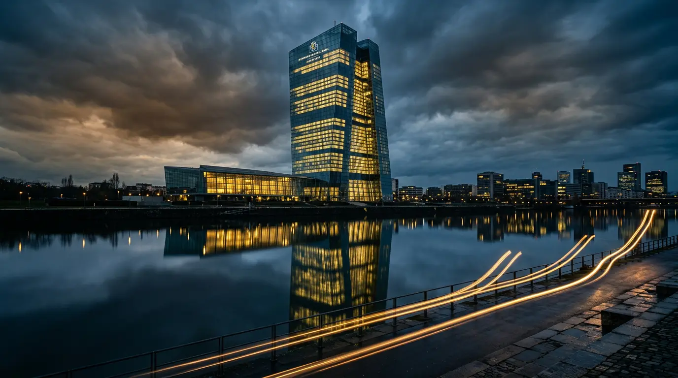 European Central Bank headquarters building in Frankfurt representing hawkish monetary policy