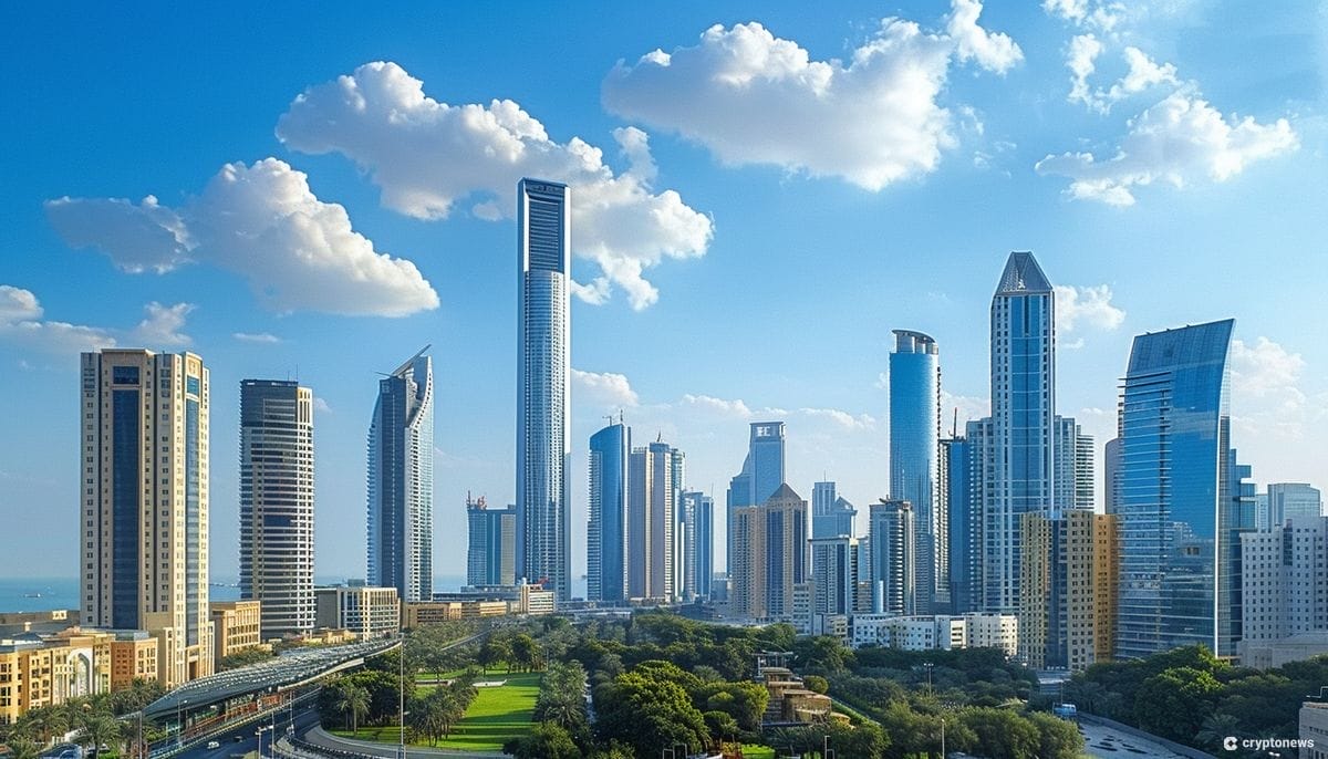 أبنية مدينة أبو ظبي الشاهقة وسط أجواء صافية