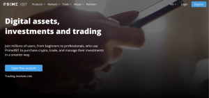 الصفحة الرئيسية في موقع PrimeXBT