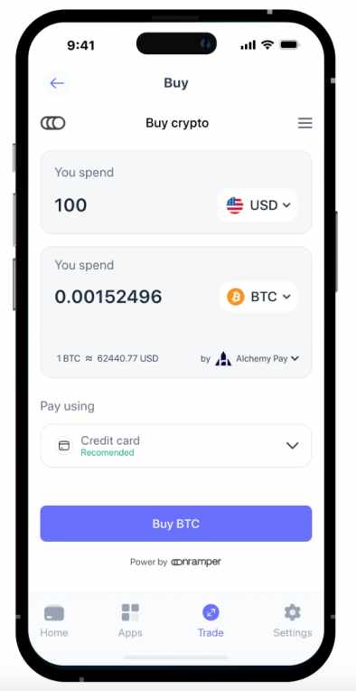 شراء بيتكوين بمبلغ 100$ عبر تطبيق Best Wallet