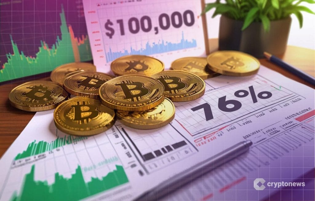 عملات بيتكوين موضوعة على مخطط بياني لأصل ما باللون الأخضر