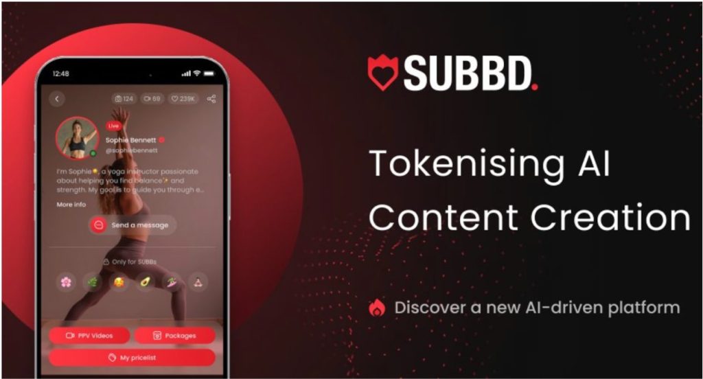 إعلان لمشروع SUBBD يتضمن استخدام الذكاء الاصطناعي في إنشاء المحتوى وتقديمه بطريقة مبتكرة