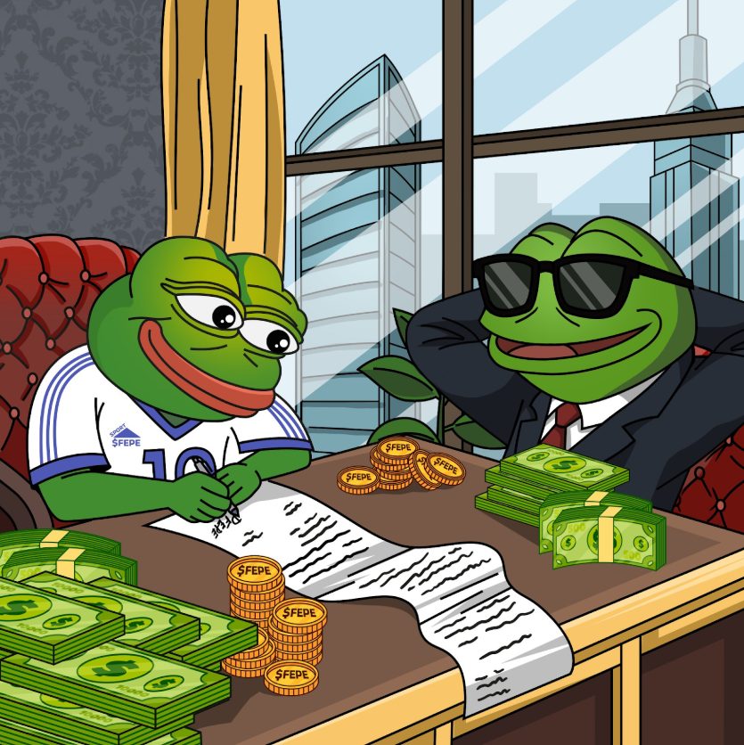 ضفدعا Pepe يوقعان اتفاقية على مكتب وحولهما الكثير من الأموال