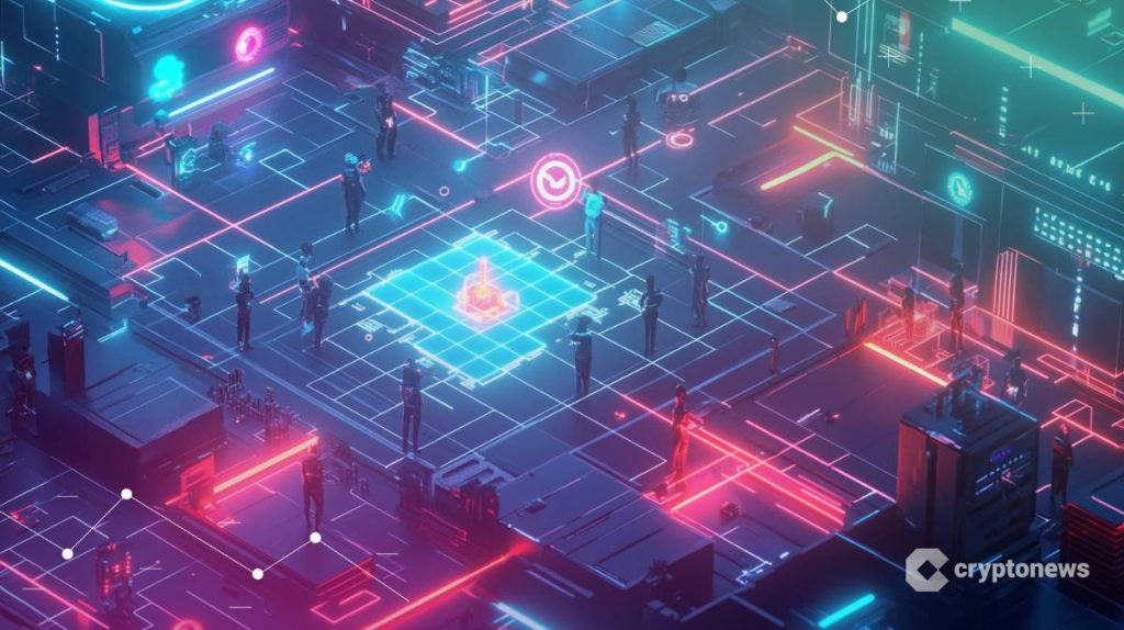 دارات إلكترونية مضيئة يحيط بها أشخاص عدة