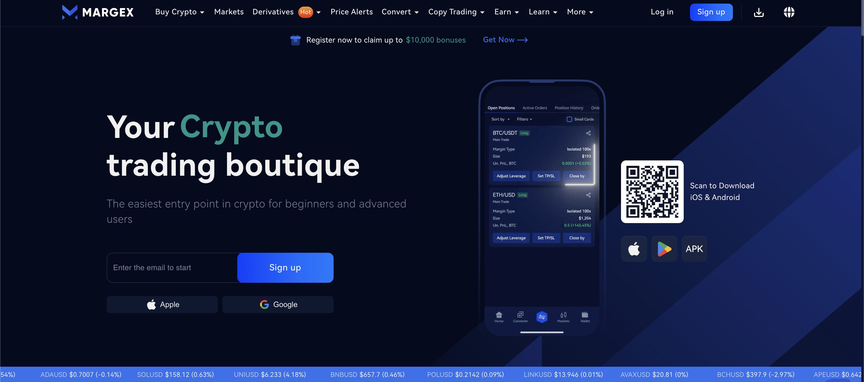 Margex واحدة من أفضل منصات تداول عقود البيتكوين 