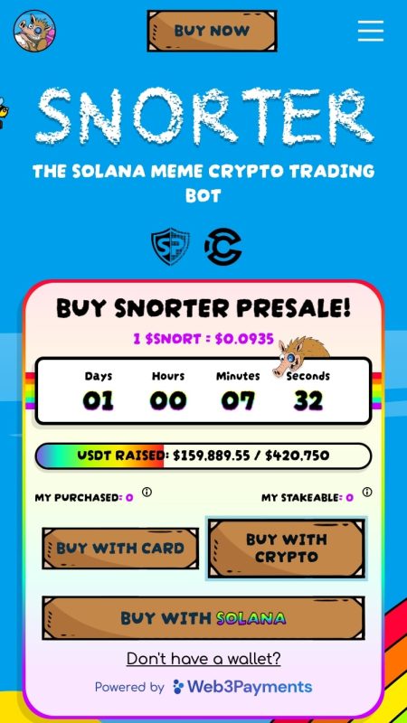 الصفحة الرئيسية لشراء Snorter Bot