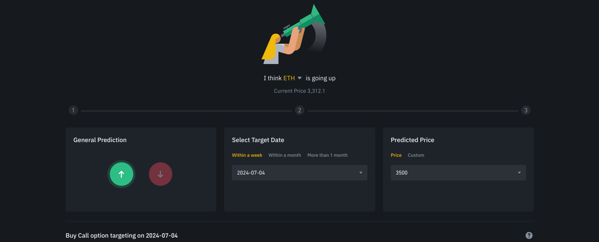 أداة Easy Options التابع لمنصة بينانس