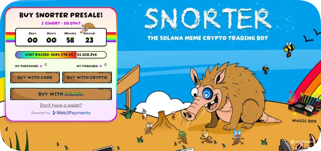 2. سنورت بوت (SNORT) – عملة ميم بوت تداول مرشح ضمن العملات الرقمية التي قد ترتفع ألف ضعف