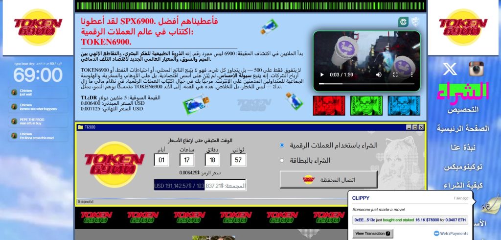 عملة الميم توكن 6900 - أفضل عملات الميم للاستثمار
