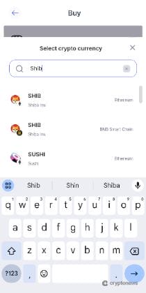 واجهة الشراء في محفظة بيست واليت