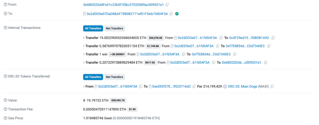 The movement of the whale's purse