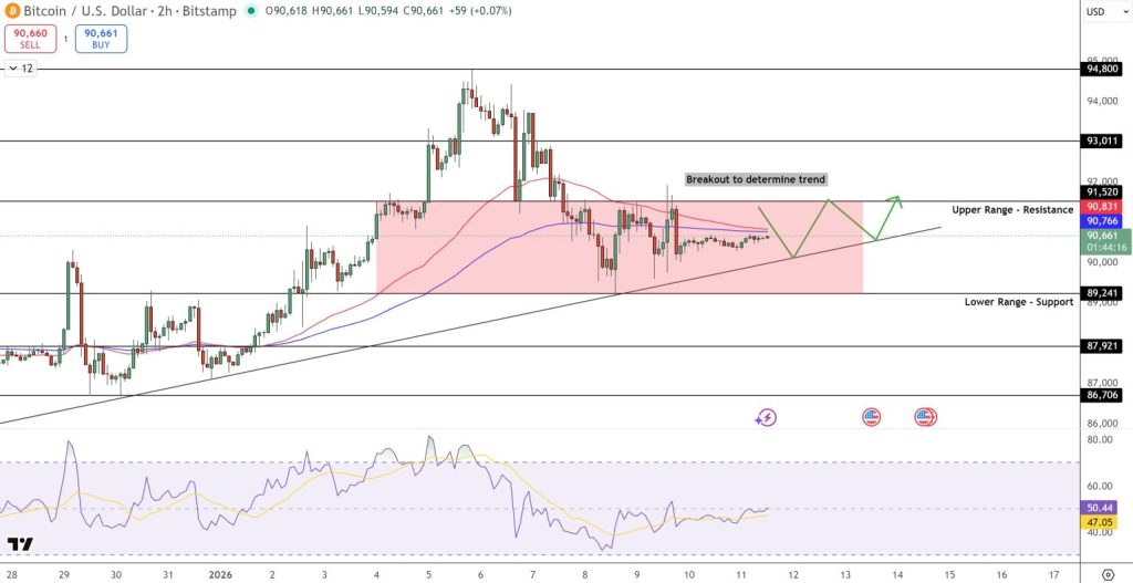 مخطط سعر البيتكوين – المصدر: Tradingview

